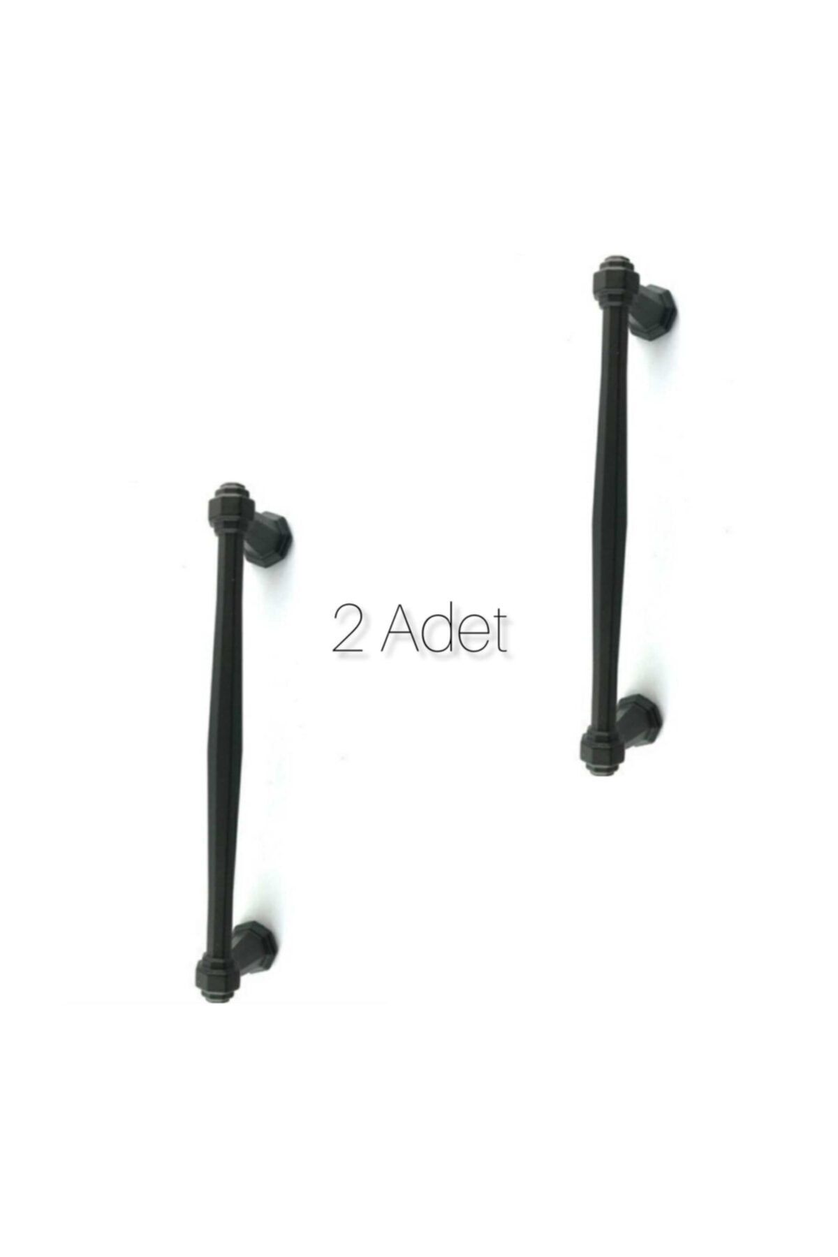 ARON HIRDAVAT Sütun Kulp Mat Siyah Mobilya Vestiyer Çekmece Dolap Kulbu (2 ADET) 224mm