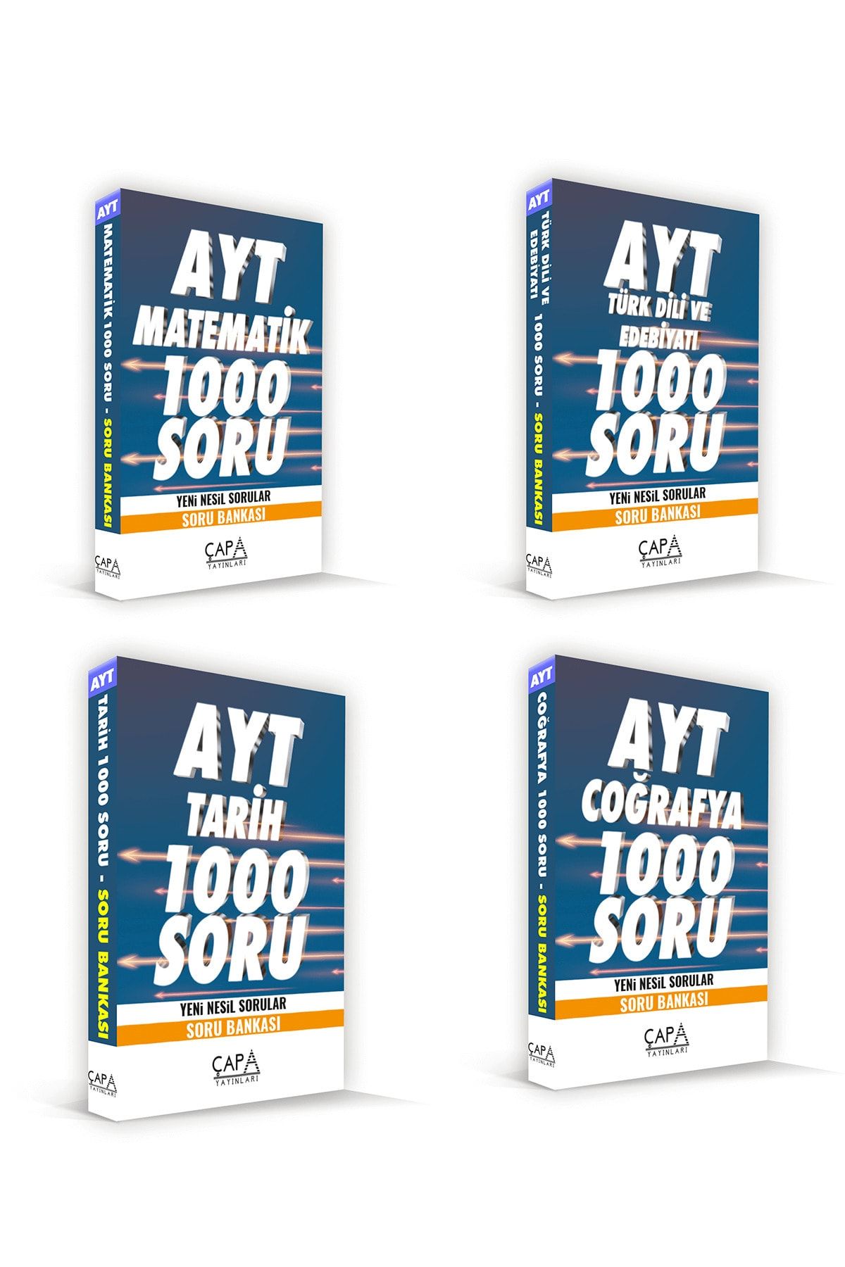 ÇAPA YAYINLARI Ayt Tarih-coğrafya-edebiyat-matematik Soru Seti (4 Kitap) +(deneme Hediye)
