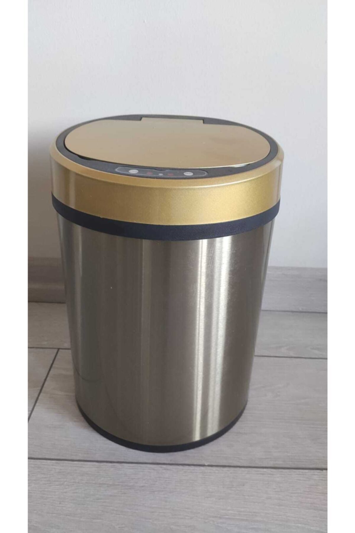 Kılıfmerkezi Zamass Paslanmaz Çelik Akıllı Hareket Ve Darbe Sensörlü Çöp Kovası Gold Renk