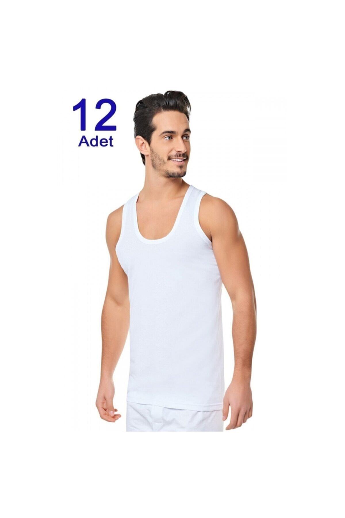 Seher Yıldız Erkek Penye Atlet 12 Adet Beyaz 0001