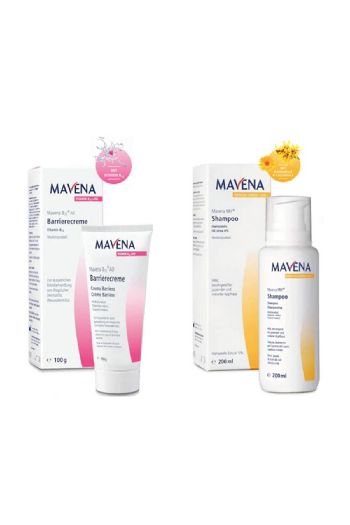 Mavena ® B12 Bariyer Krem 100gr. Ve Şampuan 200ml. Sedef Egzama Krem Ve Şampuan