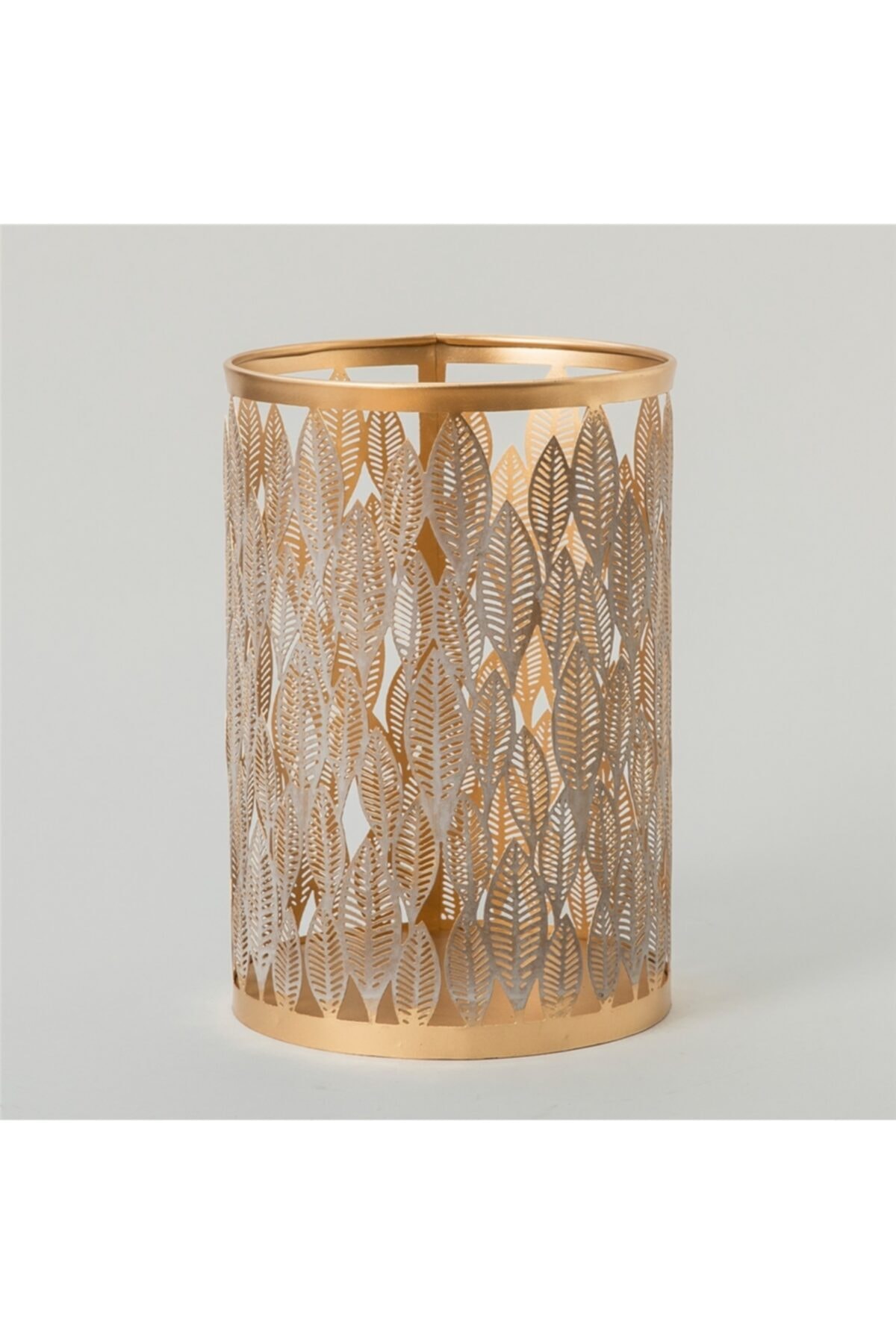 Chakra Leafy Fener 30x20 cm Krem/gold