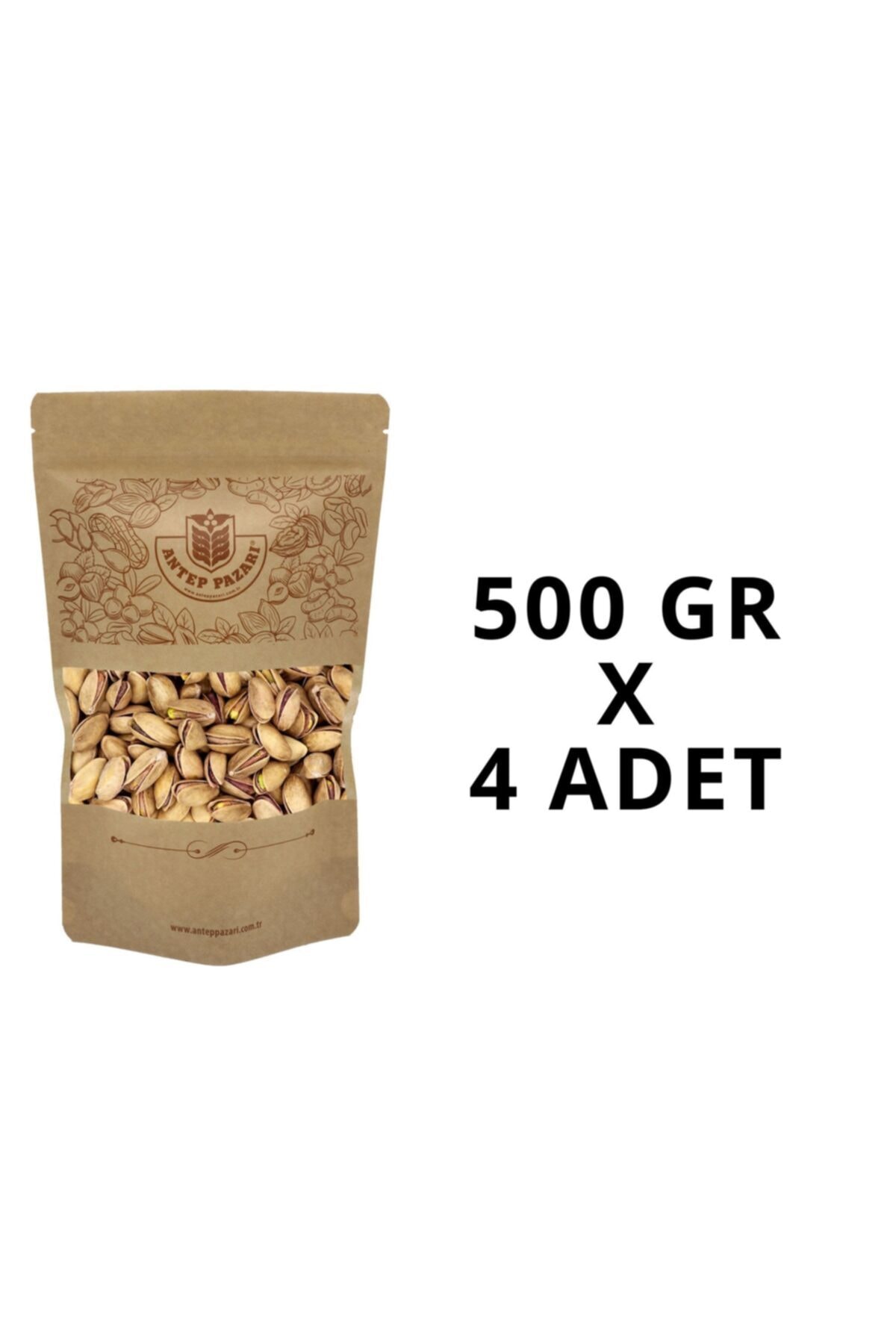 Antep Pazarı Antep Fıstıgı Ana Çıtlak Kavrulmuş 500 Gr X 4 Adet
