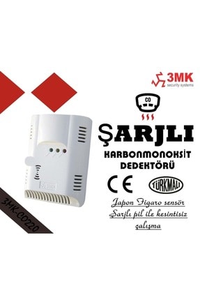 LOREX 3mk Co220 220v Karbonmonoksit Dedektörü Şarjlı Pilli Gaz Alarmı
