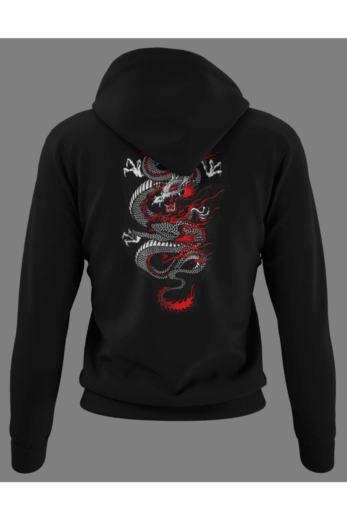 Black hoodie with red hotsell inside