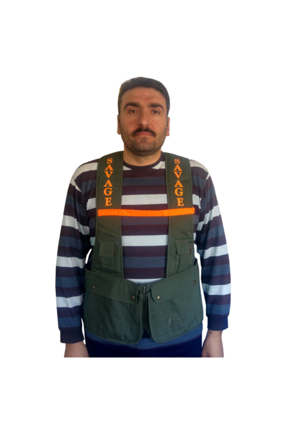 e life tasarım Açık Haki Turuncu Askılı Yelek-xxl (ask-6)