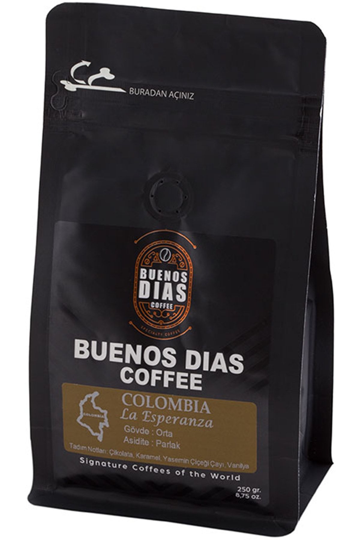 Buenos Dias Kolombiya La Esperanza Çekirdek Kahve 250 gr