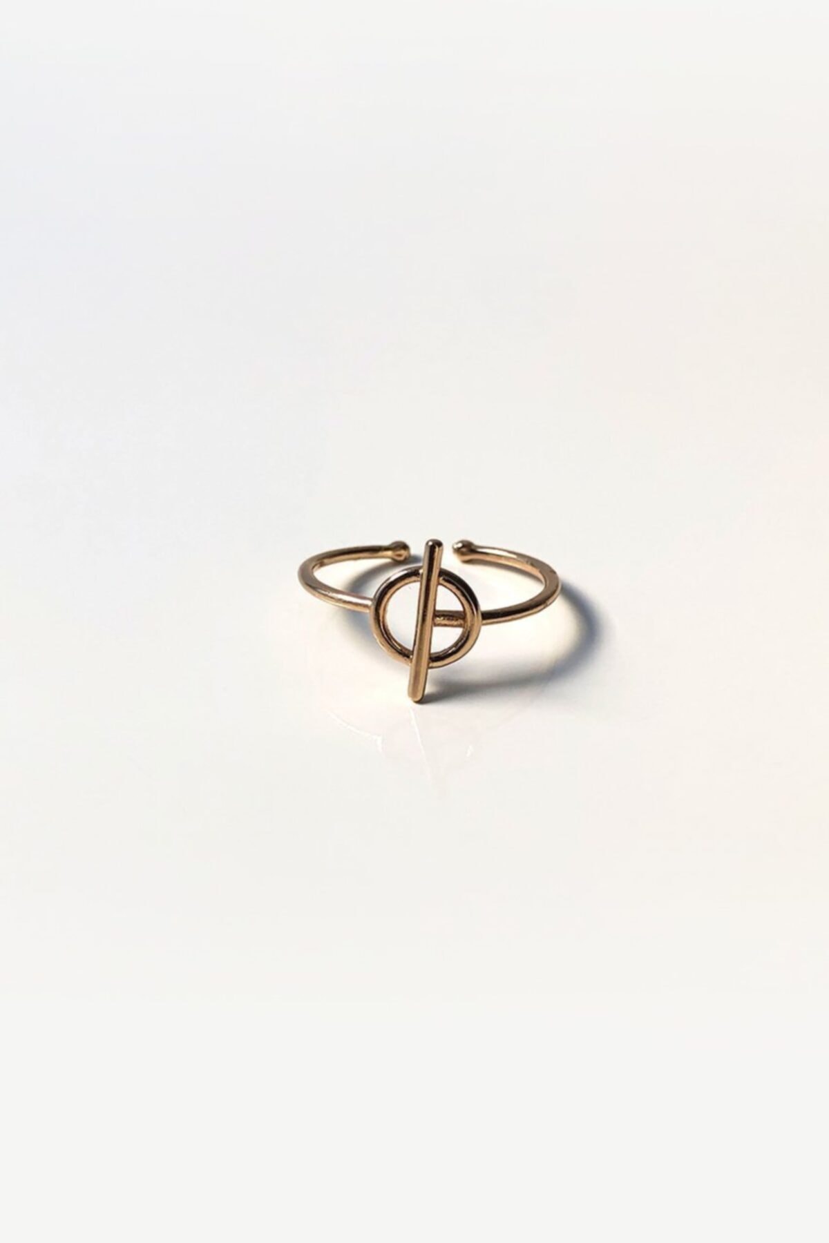 Teen Jewellry Kesik Halka Gold Çelik Yüzük