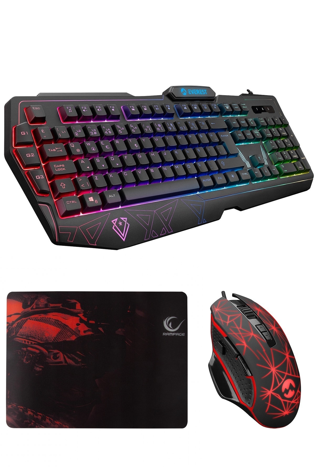 Everest Pro Formula 3 Serisi Gaming Set 3'lü