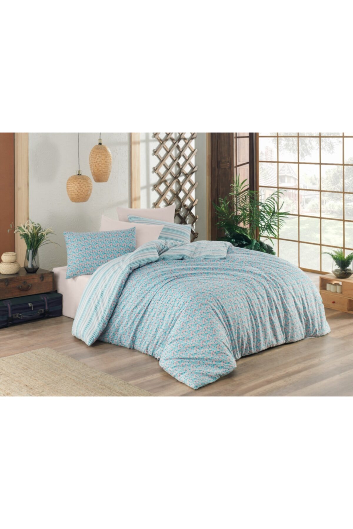 Anemons Pamuklu Çift Kişilik Nevresim Takımı- Bloom