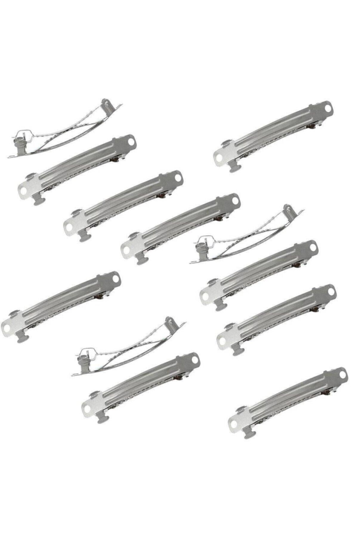 Zedhobi 10 Adet 6 Cm Gümüş Renk Metal Otomatik Toka Boş Süslenmemiş