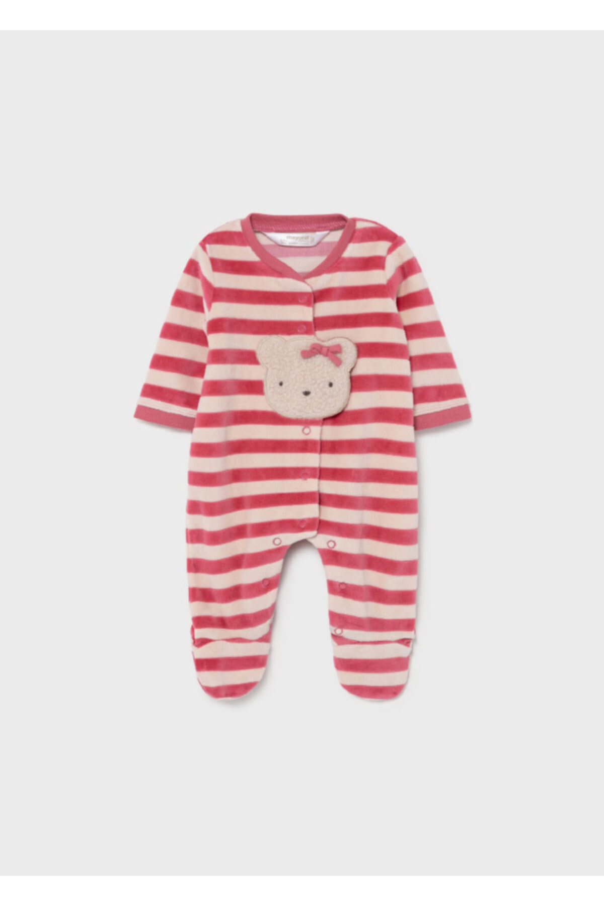 MAYORAL Kız Bebek Çizgili Kadife Tulum 2668
