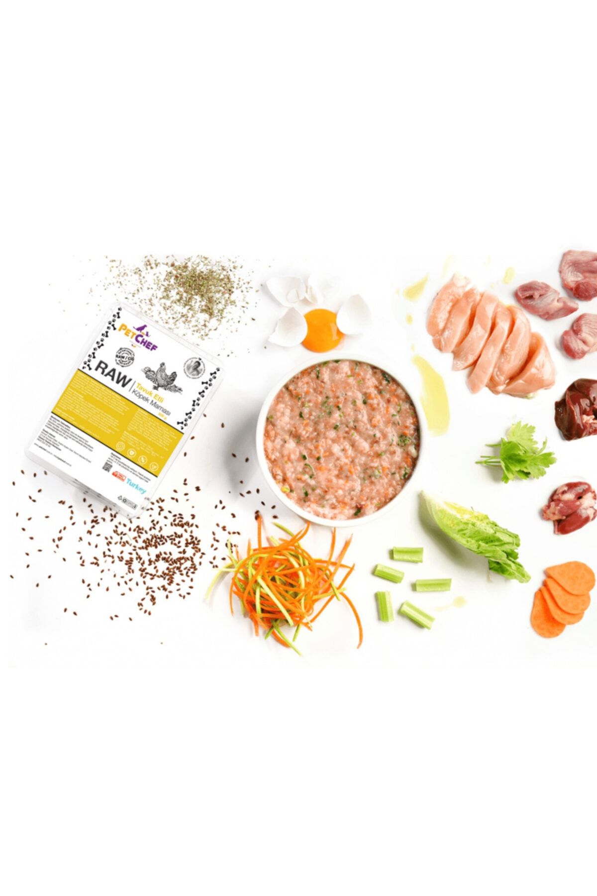 Petchef Raw Tavuk Etli Köpek Maması (500 GR.)