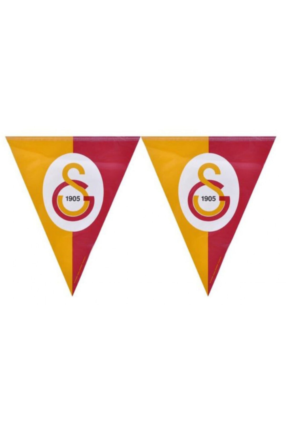Neiçin Galatasaray Temalı Üçgen Bayrak Flama Süsleme 3.2 m