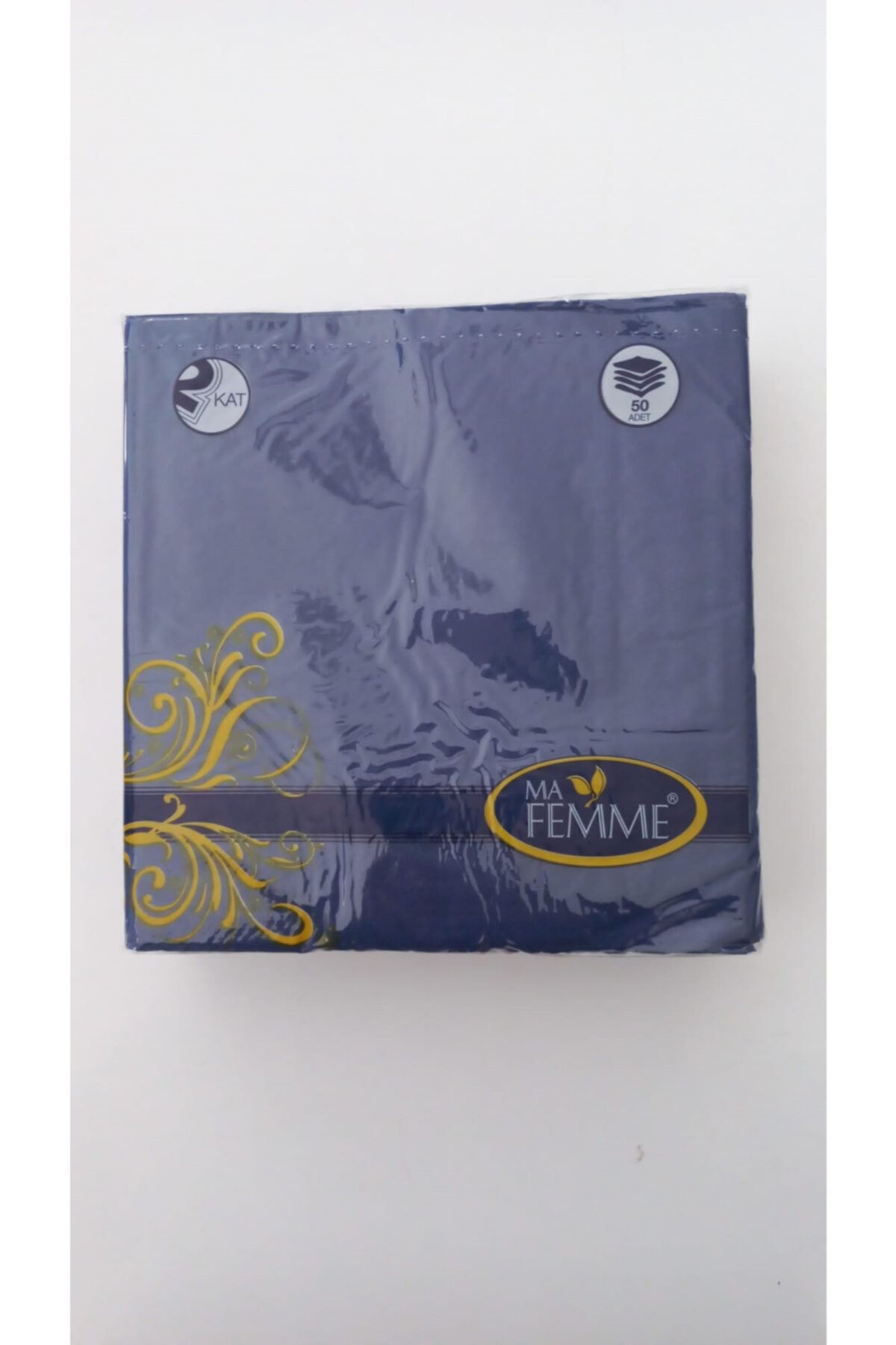 Ma femme Peçete Lacivert Renkli 2 Katlı. 32,5 X 32,5 Cm .50'li X 10 Paket.