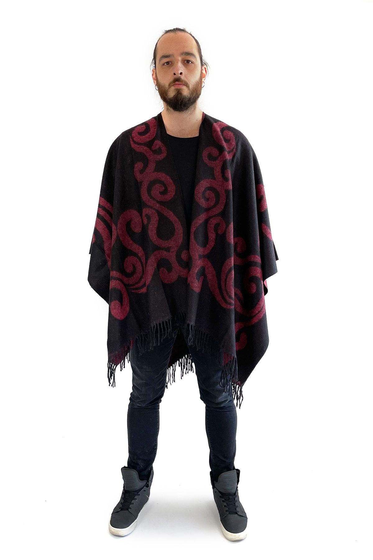 Bohoyasam Erkek Bordo Etnik Motifli Panço