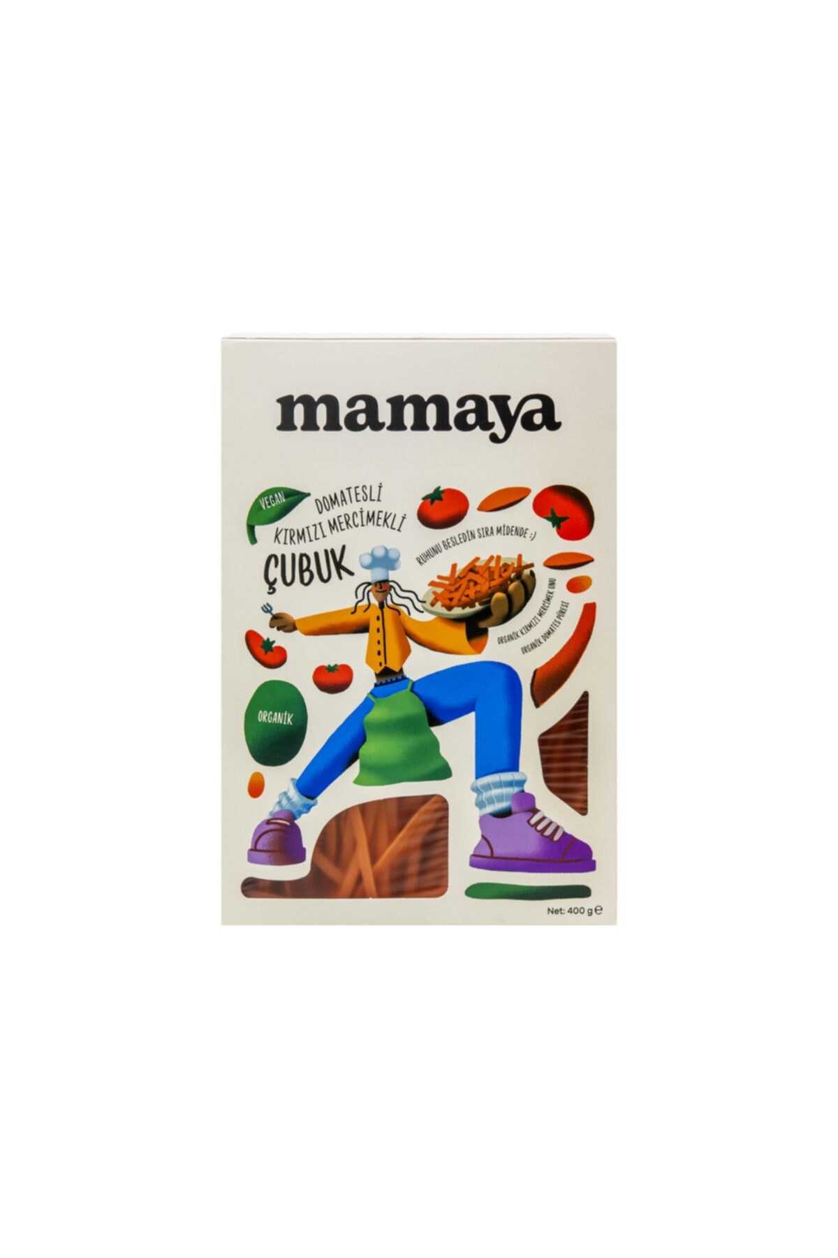 Makarna Manyas Mamaya Kırmızı Mercimekli Çubuk Makarna