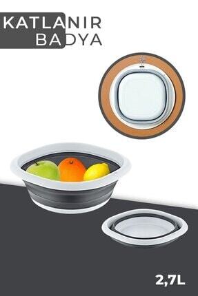 Katlanır Badya Leğen Akordiyon Katlanabilir Badya 2,7 lt Orta Badya Image 1
