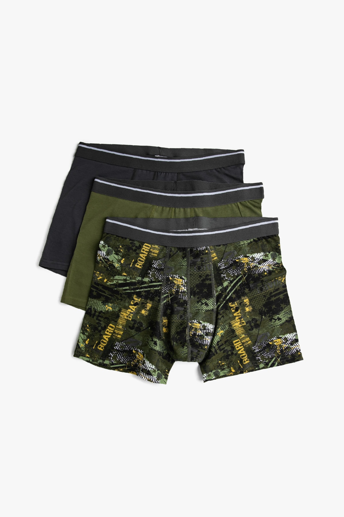 Koton Erkek Haki Desenli Boxer 2KLM91421MK