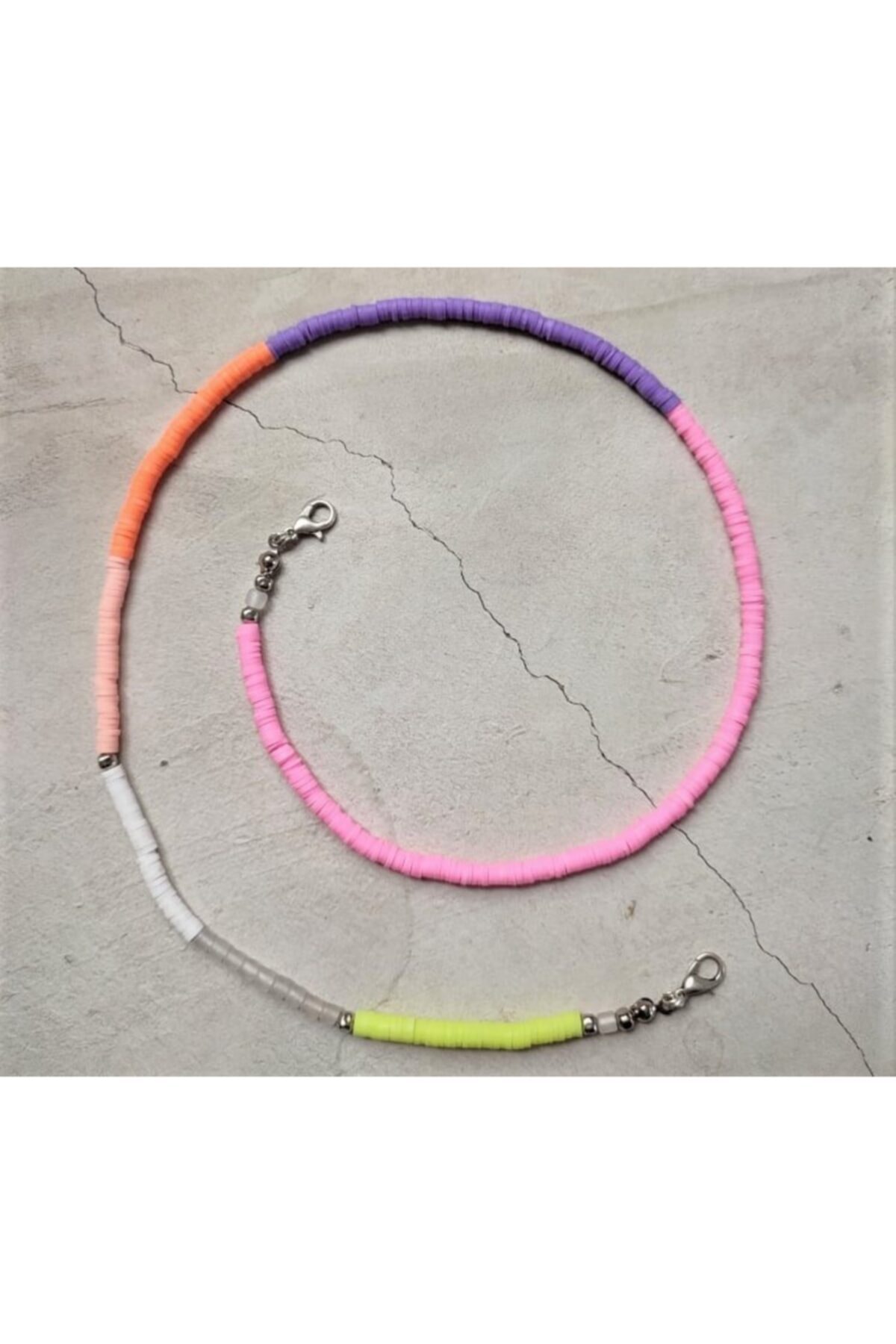 BUM COLLECTION Fimo Boncuk Pembe Renkli Maske Ve Gözlük Askısı