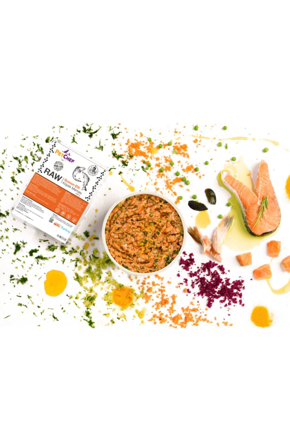 Petchef Raw Somon Etli Köpek Maması (500 GR.)