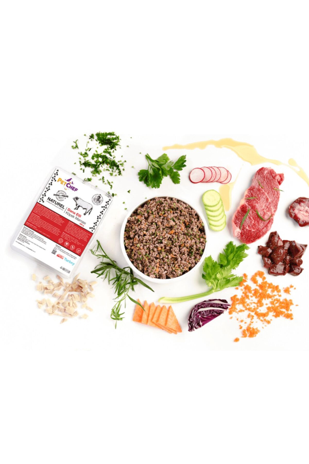 Petchef Naturel Dana Etli Köpek Maması (500 GR.)