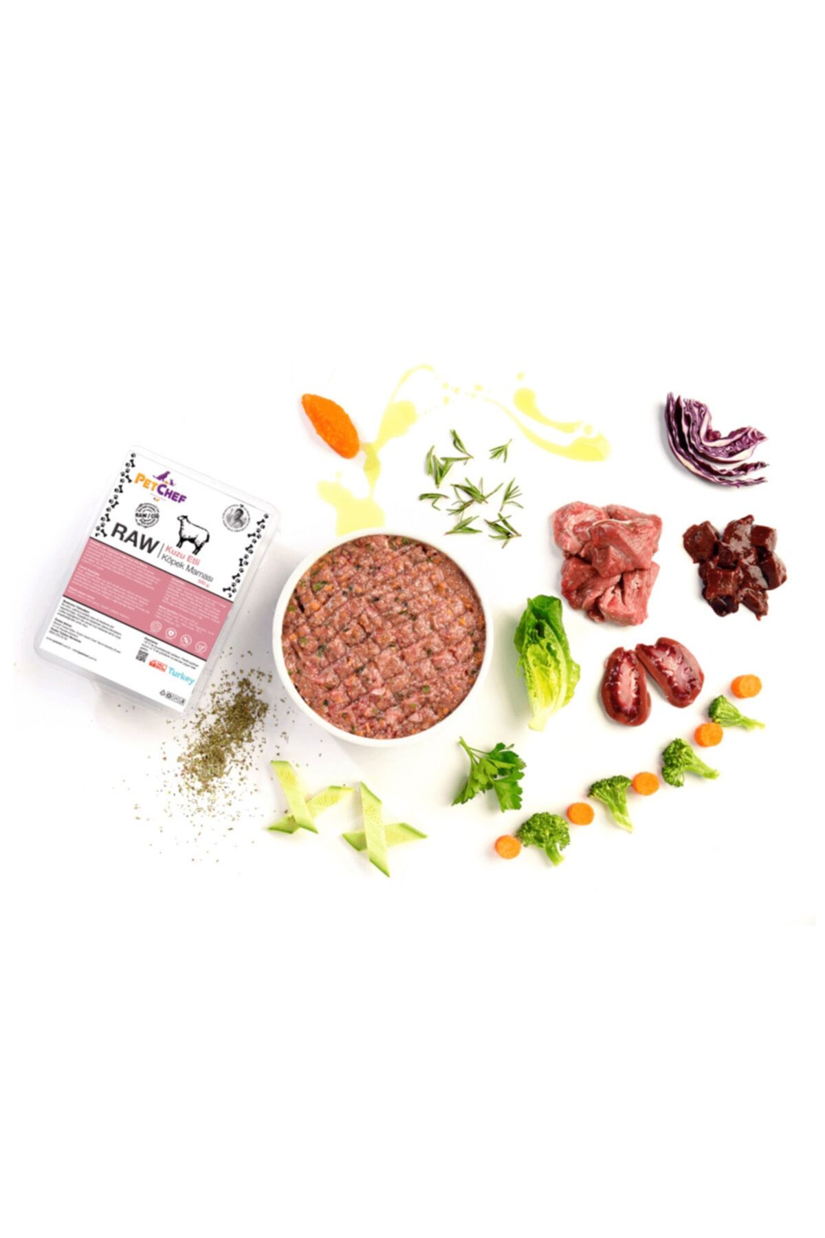 Petchef Raw Kuzu Etli Köpek Maması (500 GR.)
