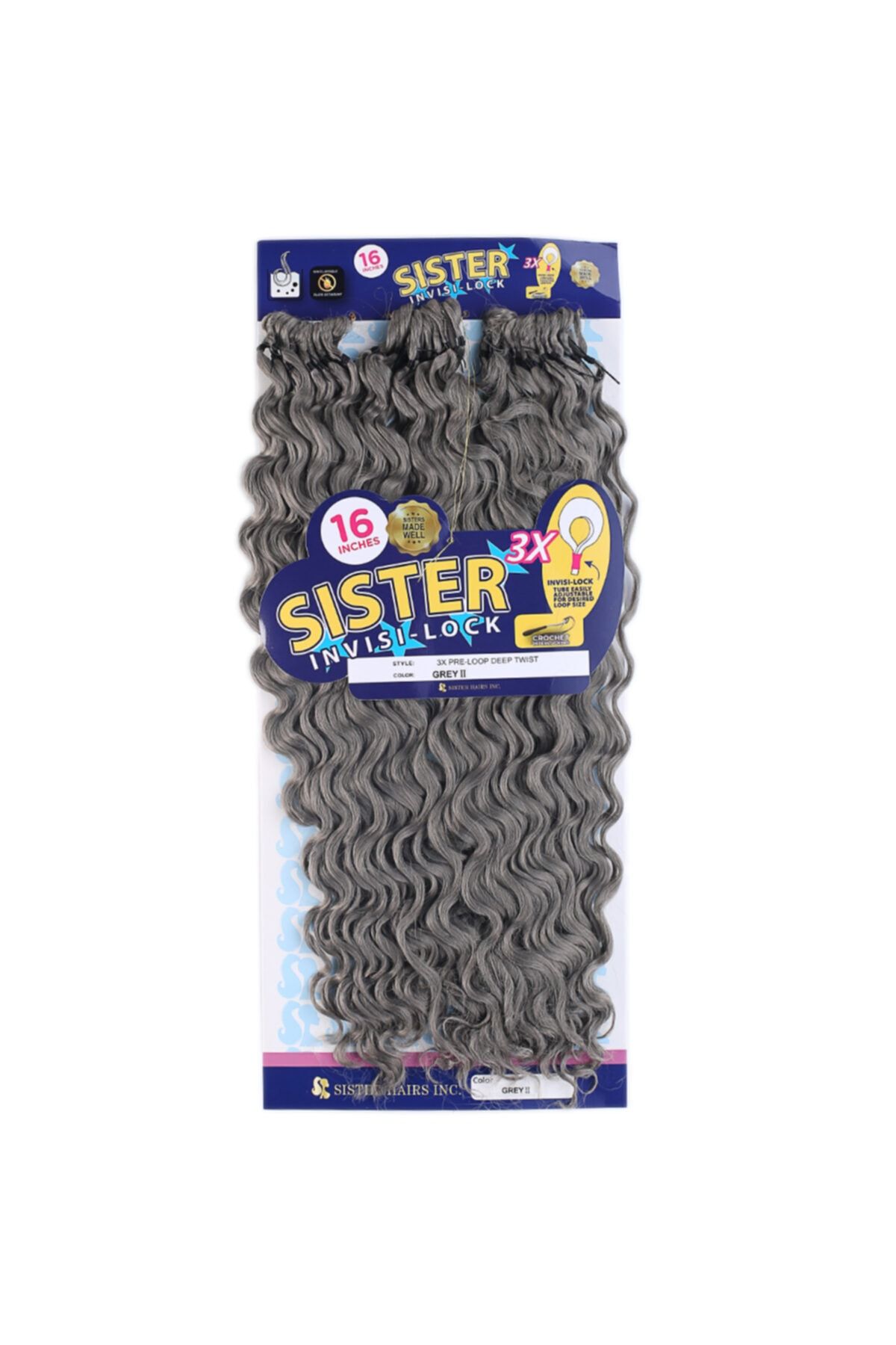 arzuperuk Afro Dalgası Saç Orta Ton Gri - Sister