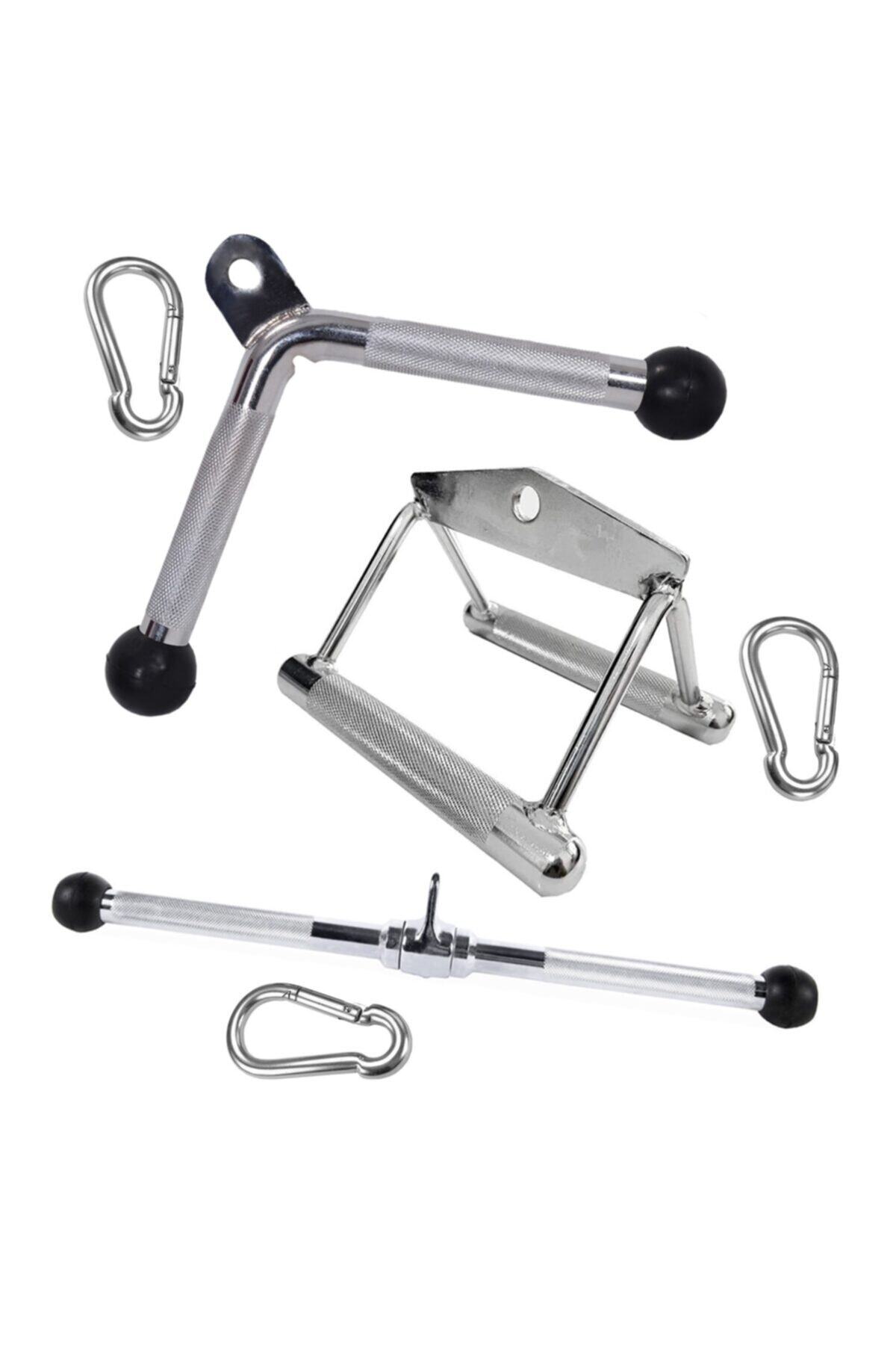 FinxSport V Bar - Lat Pulldown Bar - Sırt-kanat Mideye Çekiş Aparat Seti