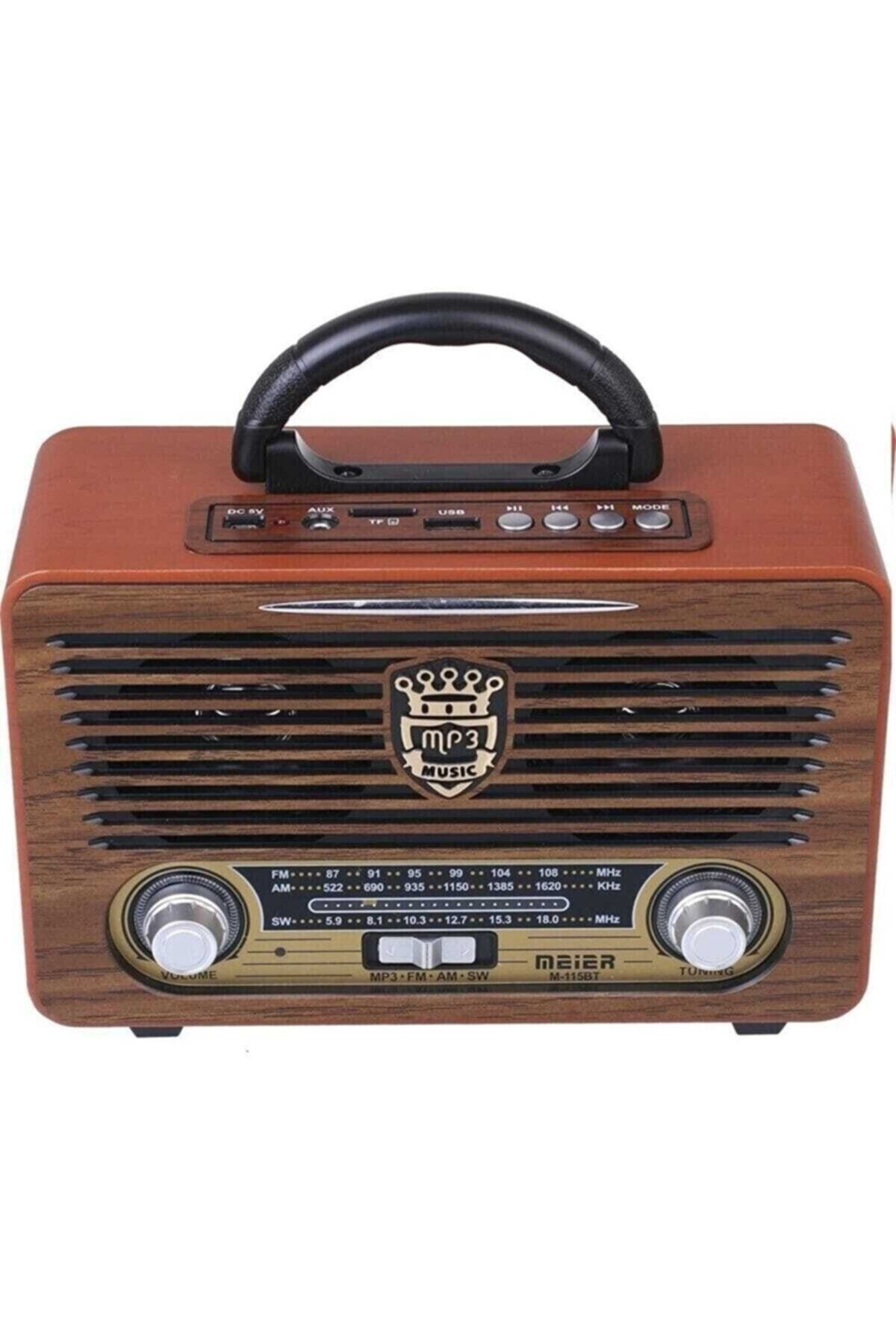 Hobimtek Eskitme Nostalji Tasarımlı Bluetoothlu Nostalji Radyo 115bt Ahşap Radyo