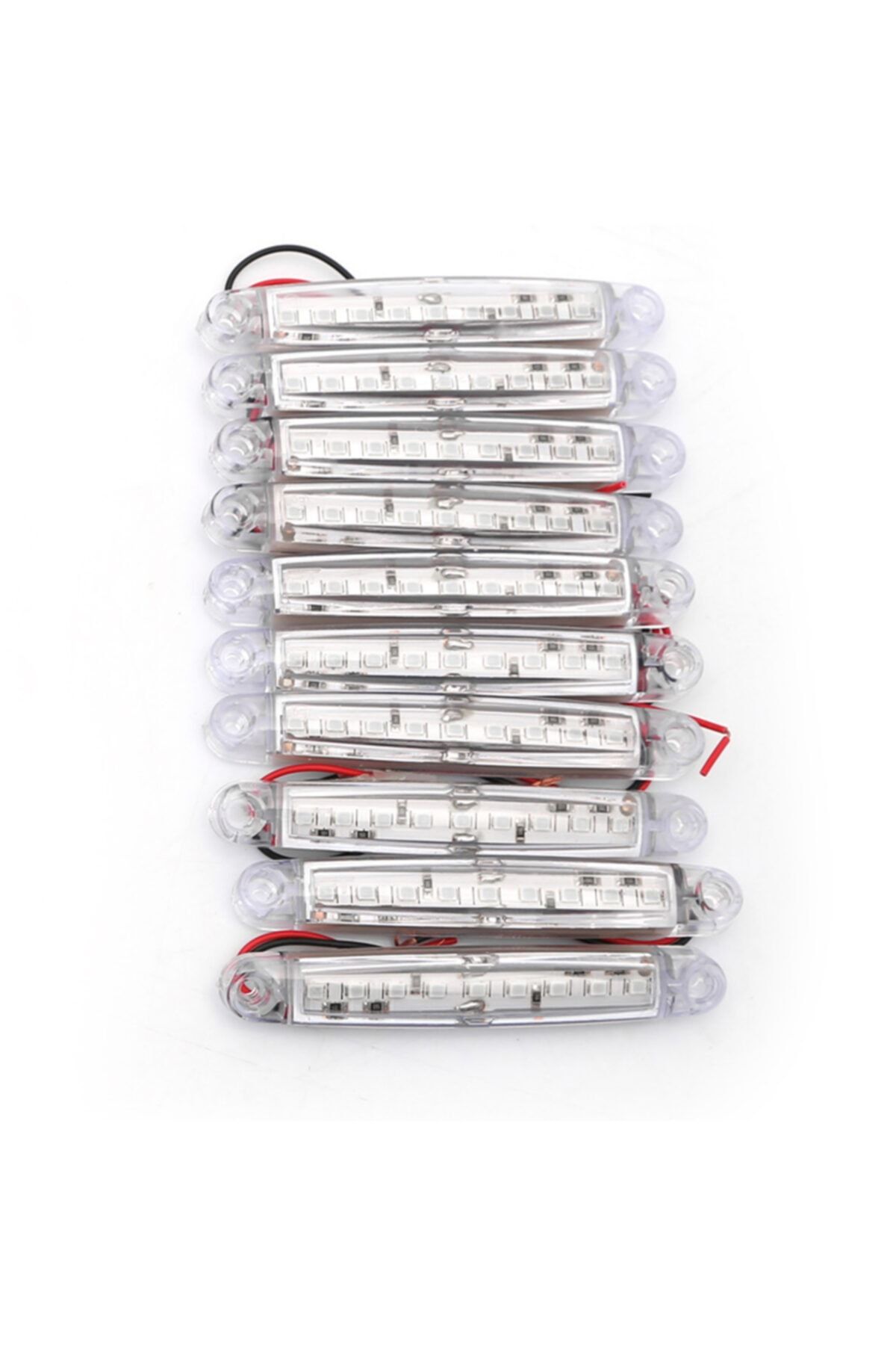 Koçyiğitler Otomotiv 9 Ledli Side Marker Lamba - Tır Kamyon Dorse Yan Kasa Lamba 12/24v - Beyaz - 10 Adet