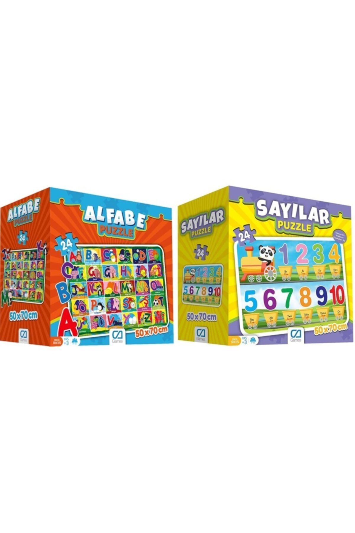 KÜME Ca Games Alfabe Yer Puzzle + Ca Games Sayılar Yer Puzzle (2’li Set)