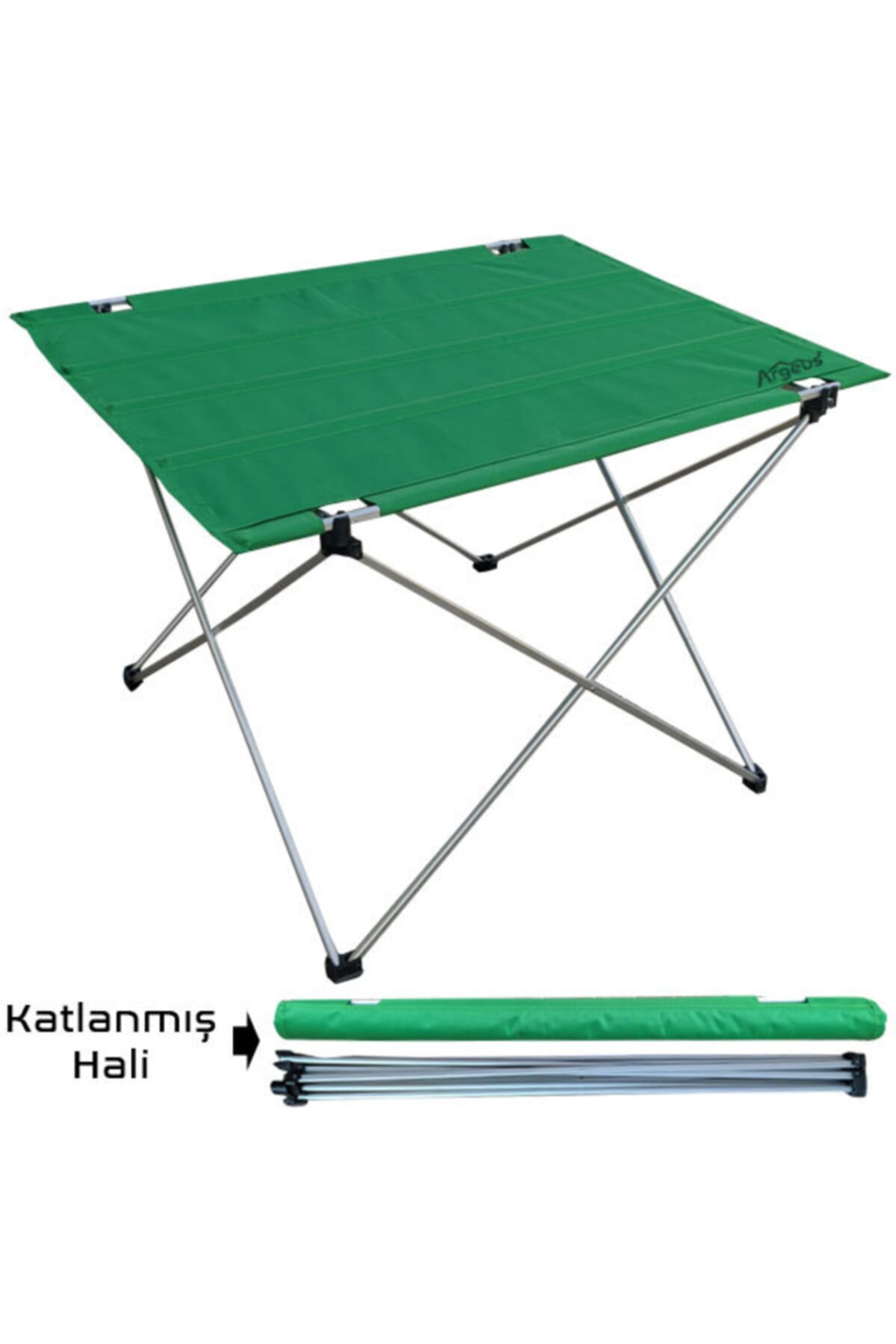 e life tasarım 54001 Argeus Katlanabilir Alüminyum Masa/ Yeşil