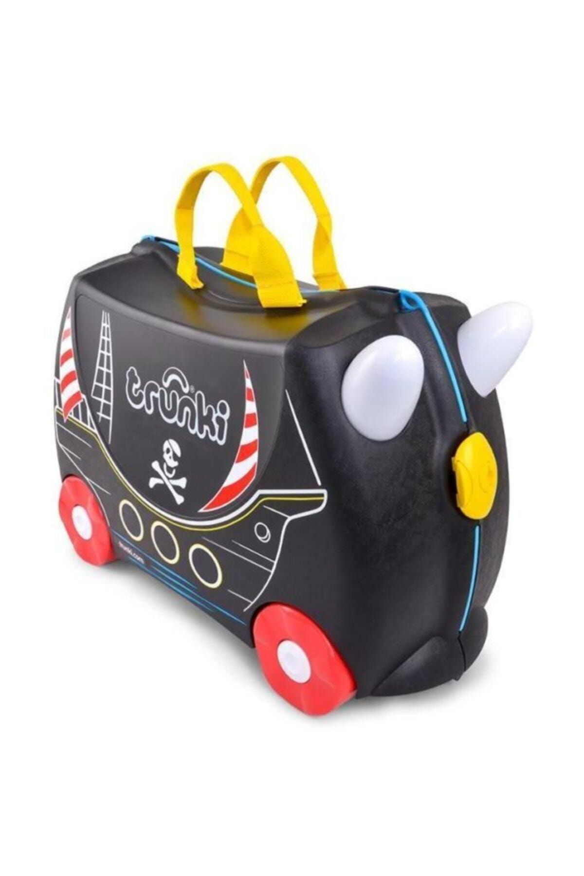 Trunki Unisex Çocuk Siyah Bavulu - Korsan Pedro