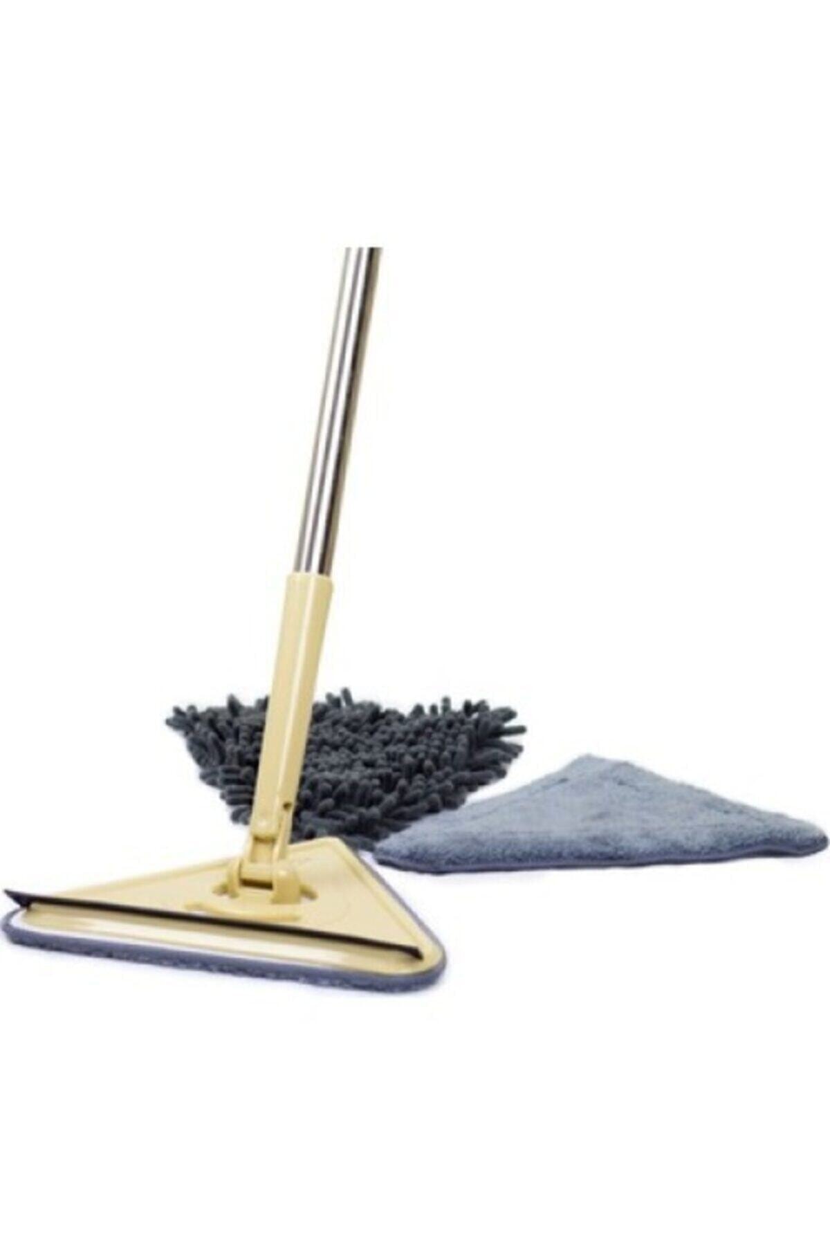 Velina Home Üçgen Mop Cam Duvar Tavan Fayans Parke Temizleyici Teleskopik Cam Sileceği