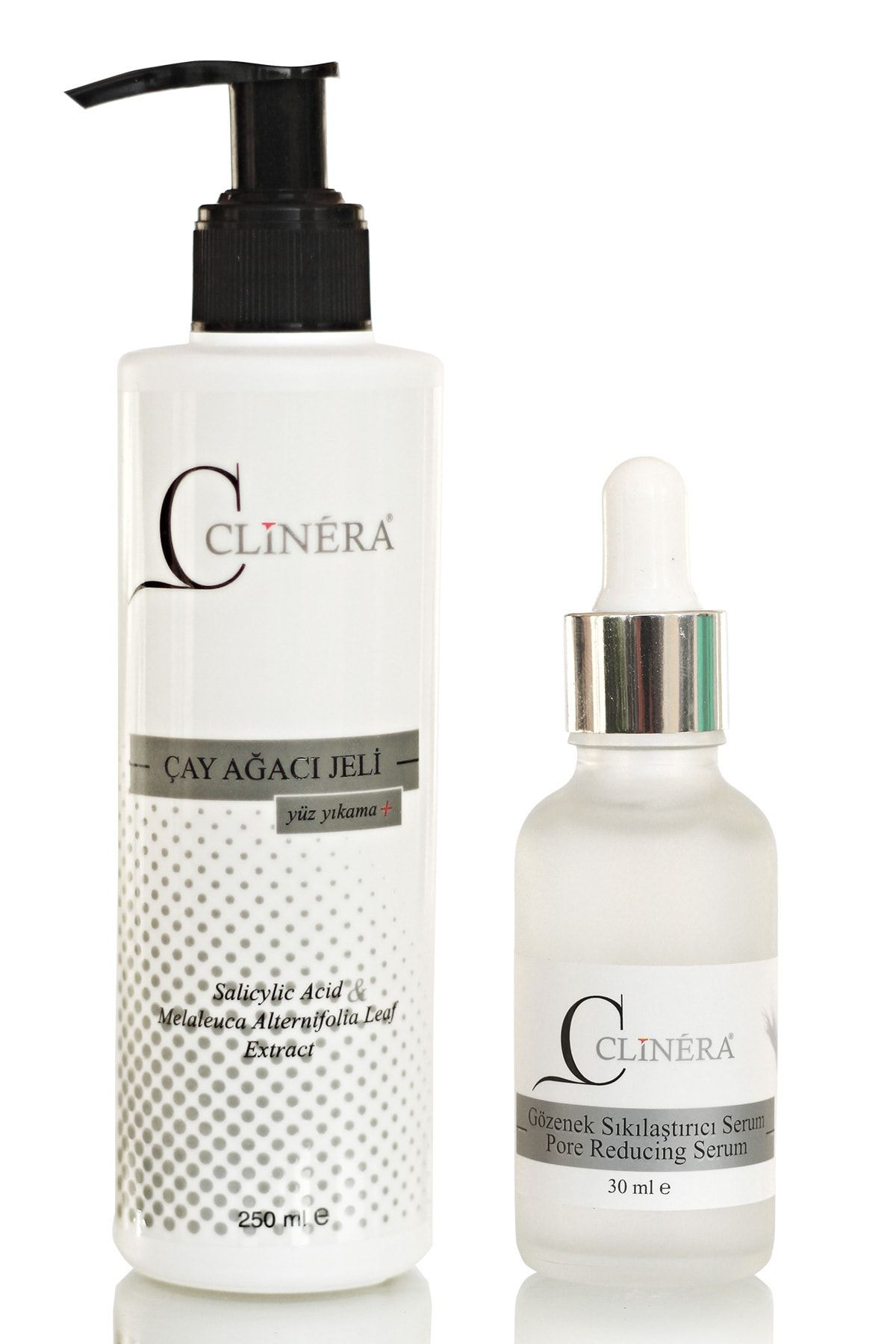 CLİNERA Pore Reducing Gözenek Sıkılaştırıcı Serum + Çay Ağacı Özlü Yüz Yıkama Jeli