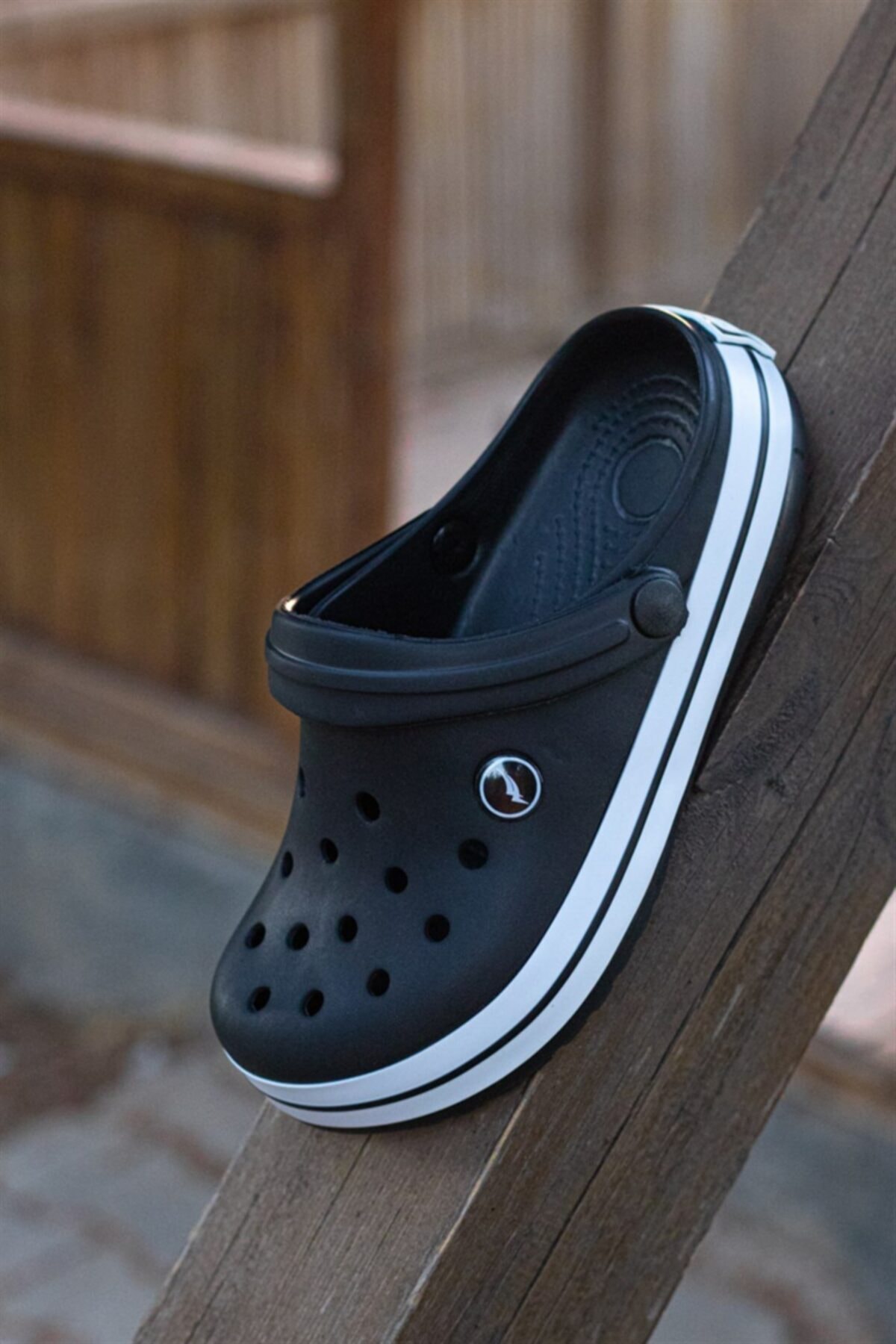 WOVS Crocs Ortopedik Doktor Hemşire Önü Kapalı Eva Günlük Terlik - Siyah