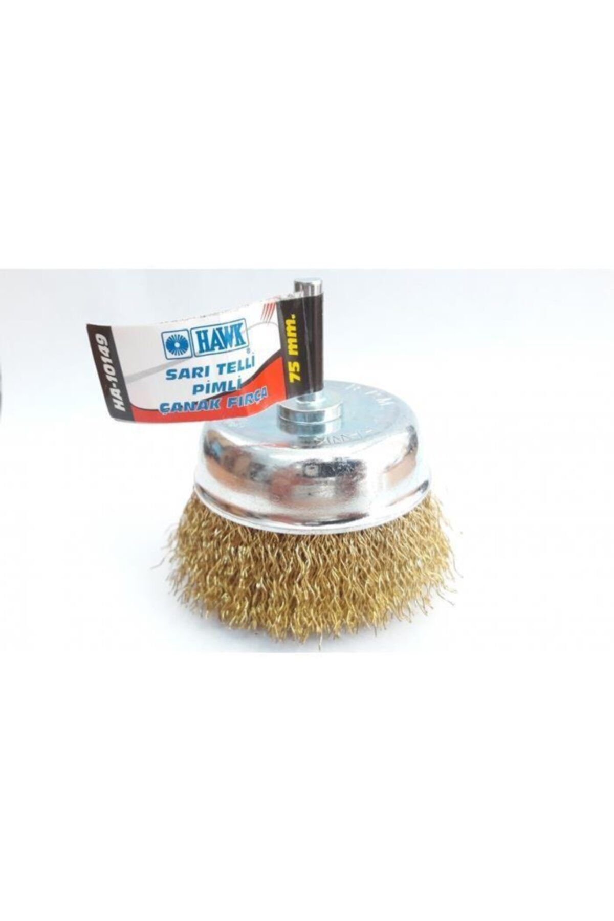 HAWK Ha10149 Pimli Sarı Tel Çanak Fırça 75 mm