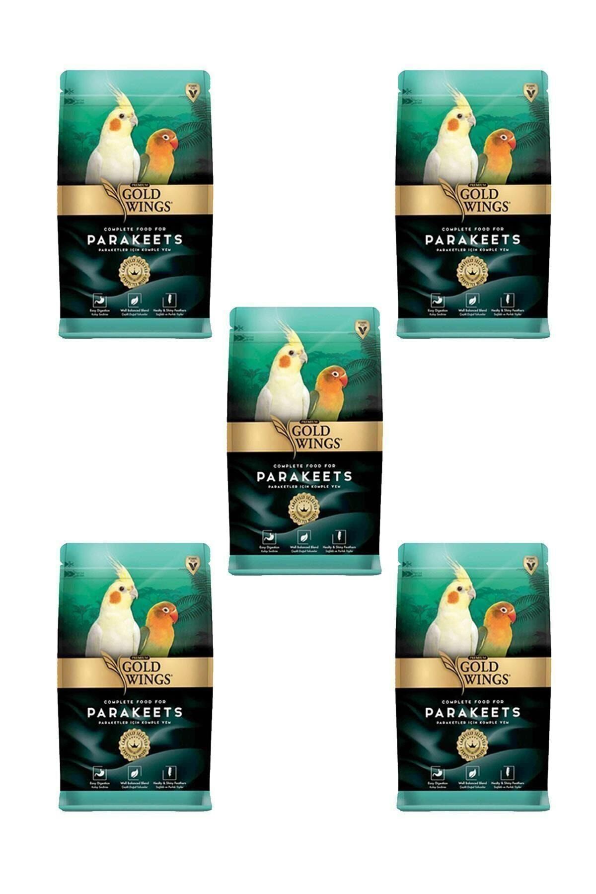 Gold Wings Paraket, Sultan Ve Cennet Papağanı Yemi 1 Kg X 5 Adet