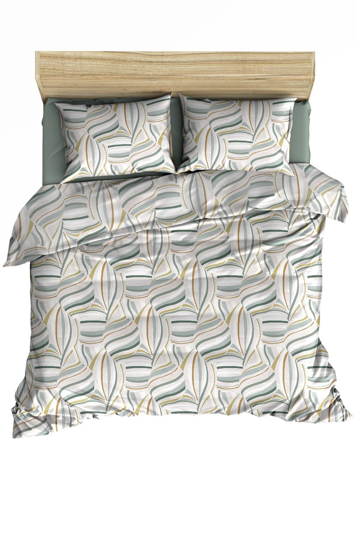makiteks %100 Pamuk 240x220 Battal Boy Nevresim Ve 2’li 50x70 Yastık Kılıfı , Desen Dr Coquıalgue