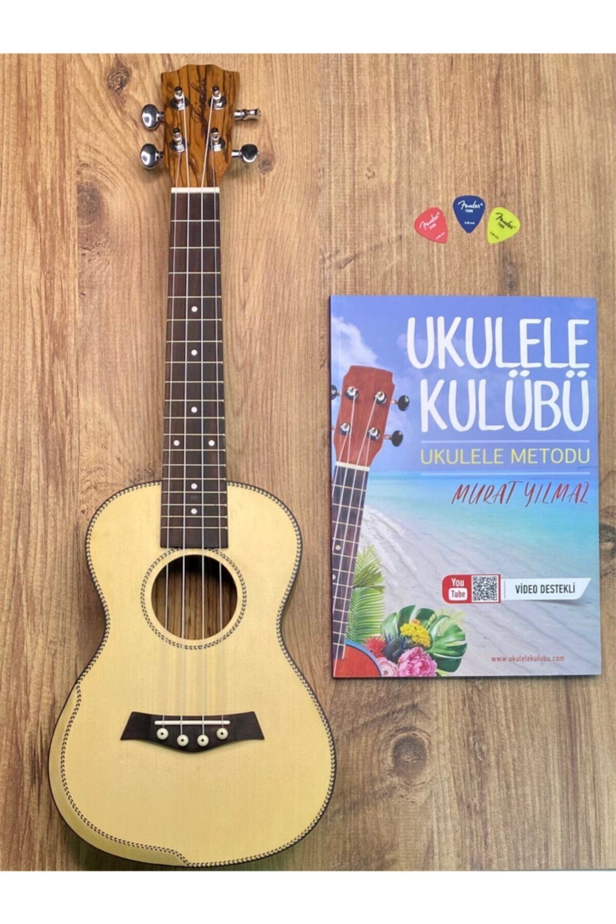 PUKA Finks Ladin Ağacı Sedefli Concert Ukulele (çanta-kitap-pena)