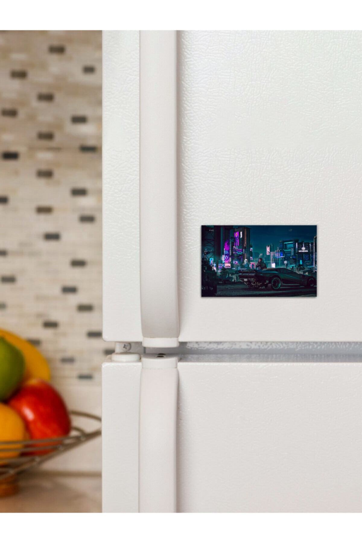Panorama Ajans Cyberpunk 2077 Süs Dekor 6x9cm Magnet