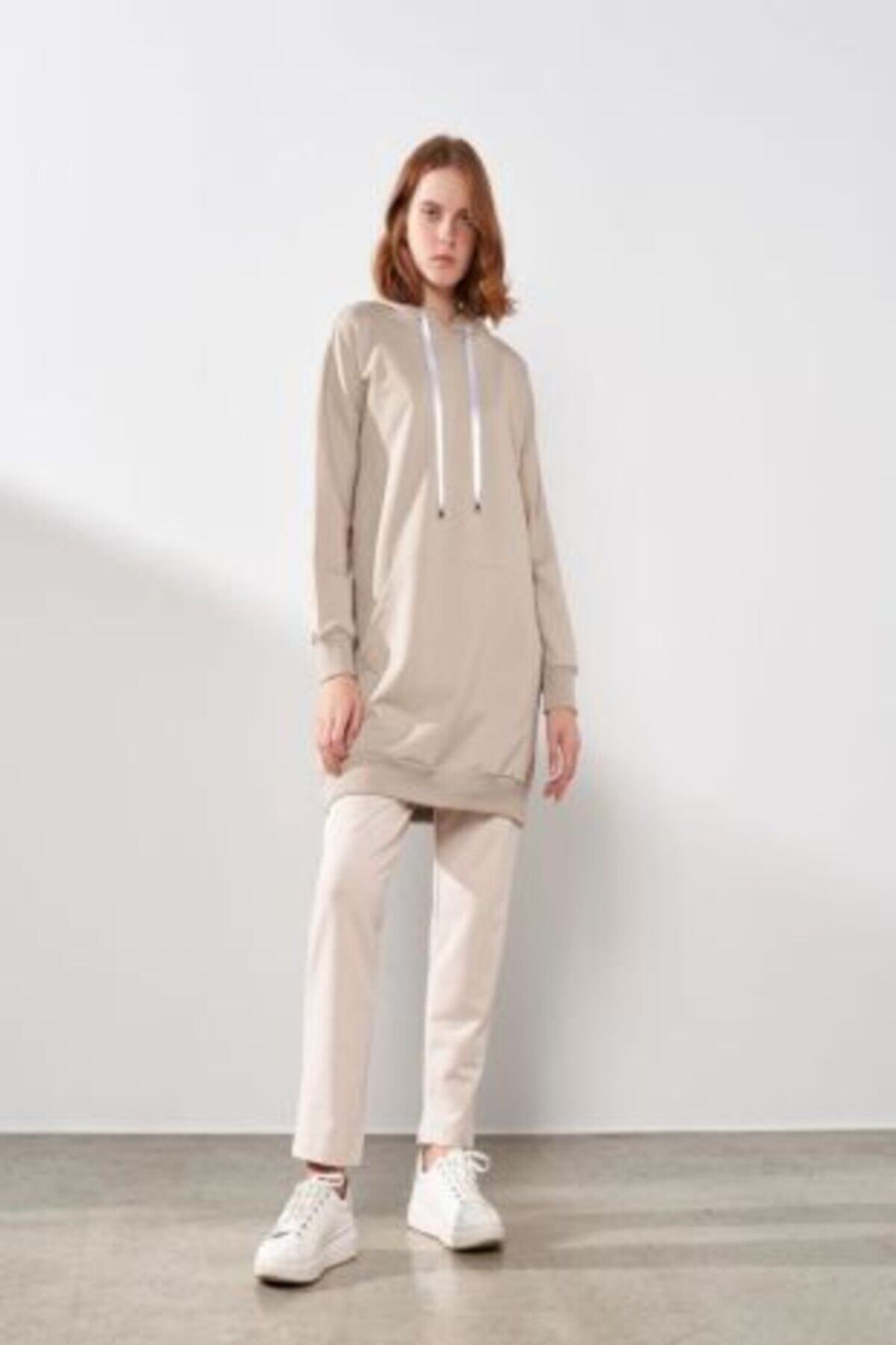 Basicpark Always Taş Renk Trend Tasarım Sweatshirt