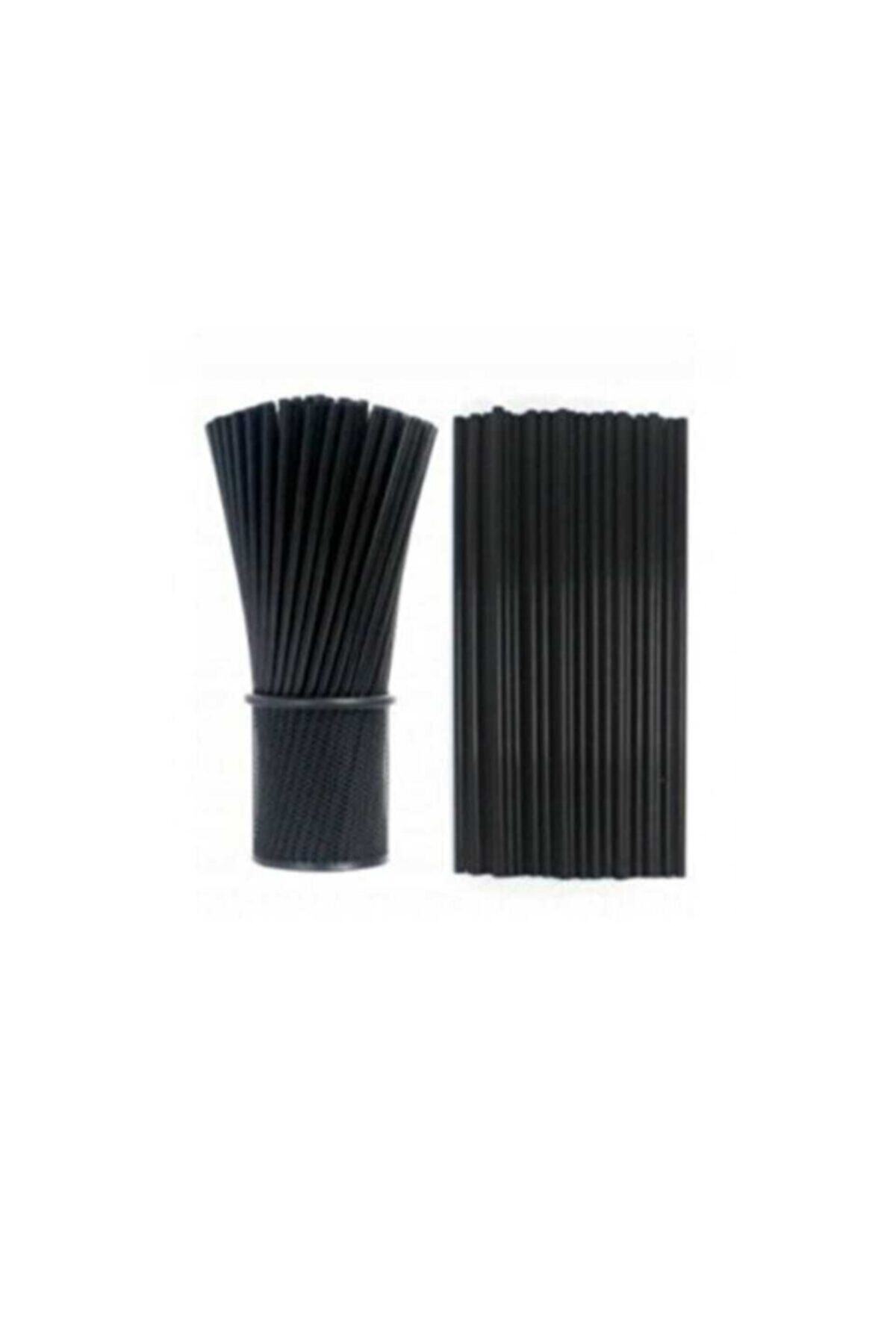 Sarp Kokteyl Ince Pipet (uzun) 3mm*19cm Siyah 500 Lü Pakette