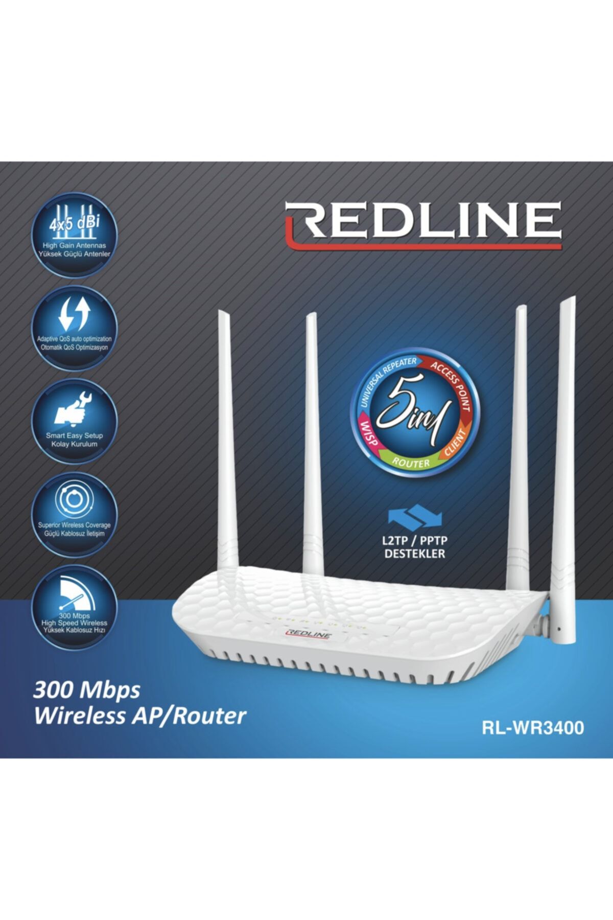 Redline Rl-wr3400 Router 4 Antenli