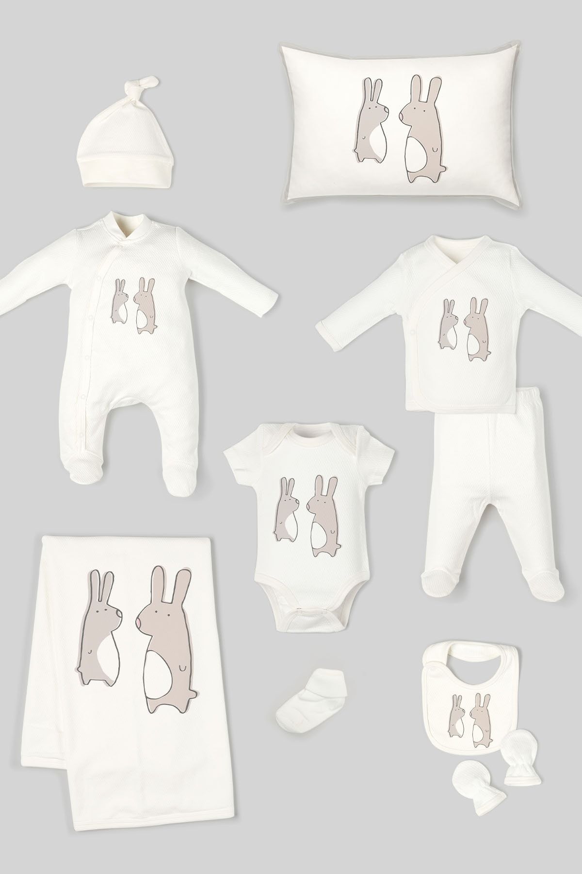 Tuğba Kuğu Organik 11'li Jakarlı Hastane Çıkışı - Pure Baby Serisi