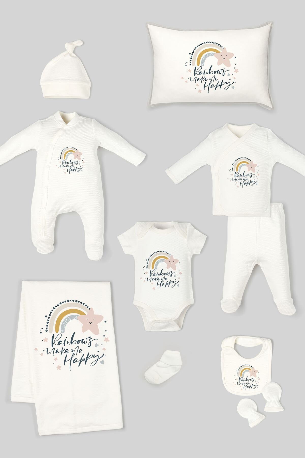 Tuğba Kuğu Organik 11'li Jakarlı Hastane Çıkışı Pure Baby Serisi