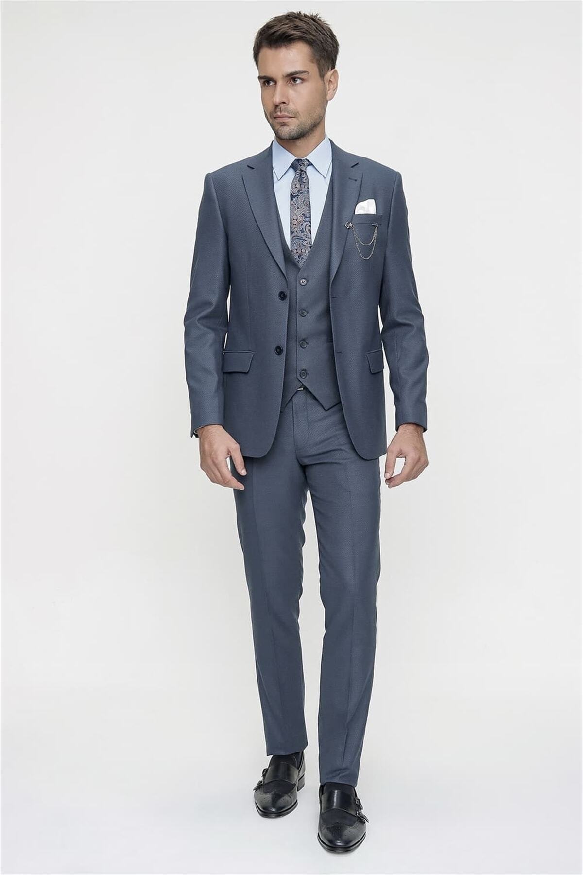 Efor Tk 816 Slim Fit Havacı Mavi Spor Takım Elbise