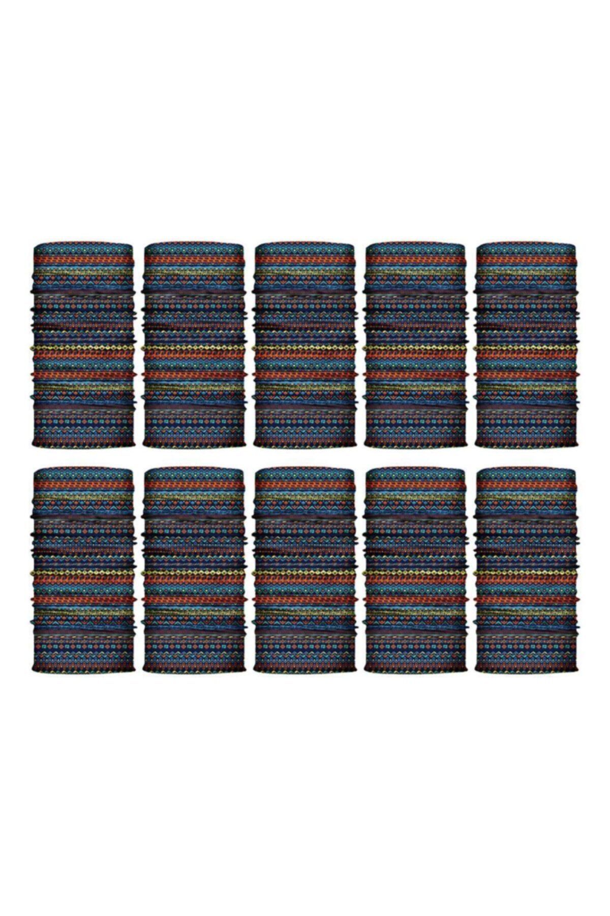 Knmaster Mayan Buff Bandana Boyunluk Maske Saç Bandı 10'lu Paket
