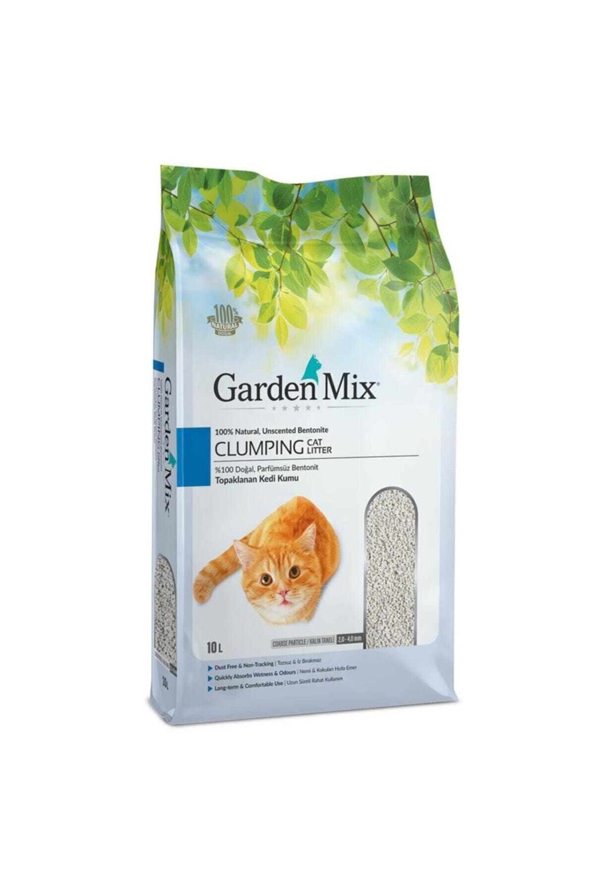 Gardenmix Garden Mix Kalın Taneli Topaklaşan Kokusuz Doğal Kedi Kumu 10 Lt